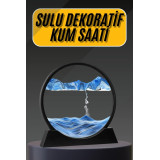 3D Led Işıklı Kum Saati Gece Lambası Hareketli Sulu Kum Saati Dekorati