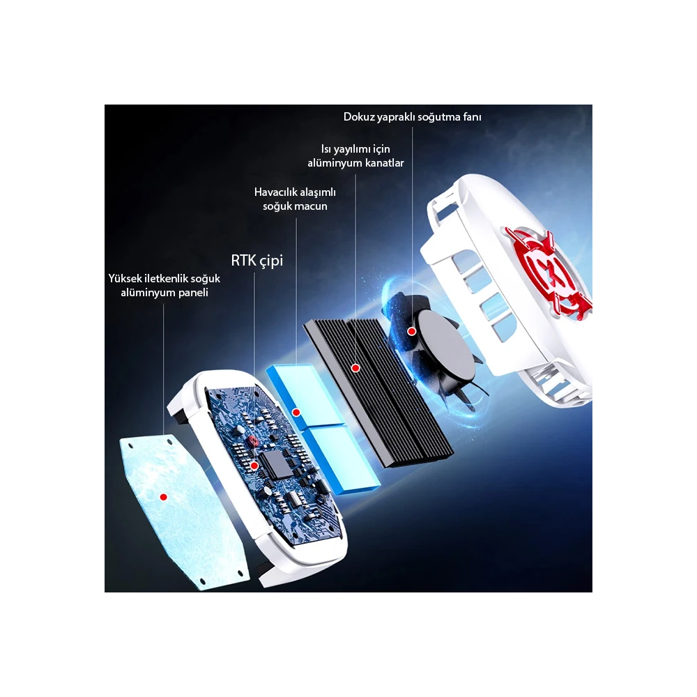 ALLY A01 Cep Telefon Soğutma Fanı Radyatör Soğutucu