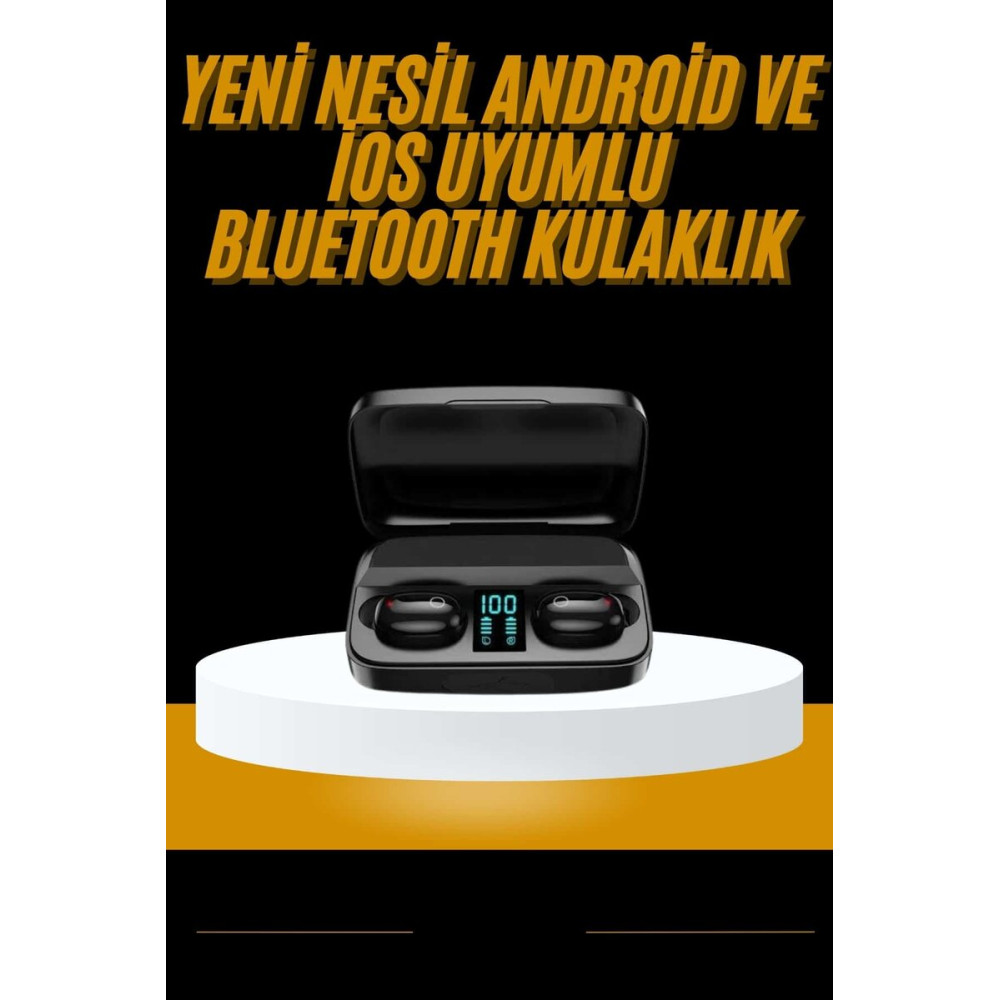Kablosuz Dijital Göstergeli Çağrı Cevaplayabilen TWS 5.0 Bluetooth Kul