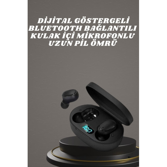 Bluetooth Kulaklık TWS Yüksek Ses Kaliteli Kesintisiz Dijital Gösterge