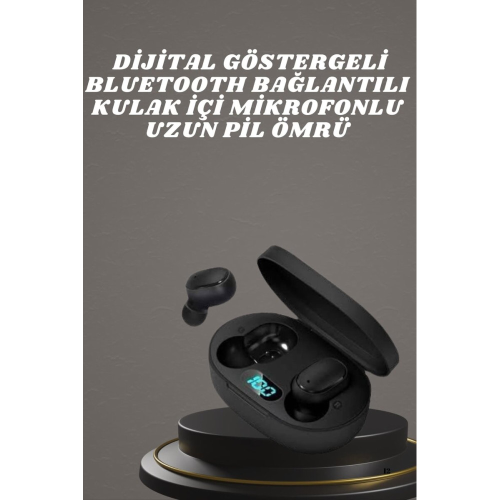 Bluetooth Kulaklık TWS Yüksek Ses Kaliteli Kesintisiz Dijital Gösterge