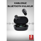 TWS Bluetooth Kulaklık Kulak İçi Kablosuz Dijital Göstergeli Çağrı Cev