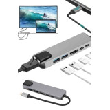 Usb Type-c Hub Dönüştürücü Çevirici Çoklayıcı Macbook Çevirici 8 Portl