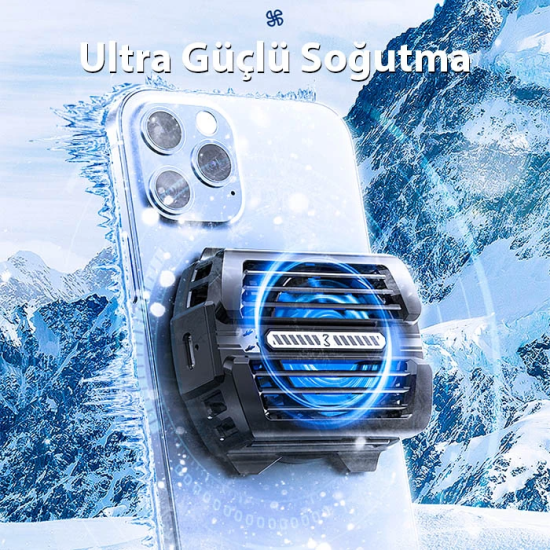 MEMO CX12 Powerbank Girişli Manyetik Cep Telefon Soğutma Fanı Radyatör