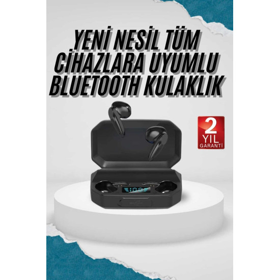 Kulak İçi Bluetooth Kulaklık Rgb Işıklı Çift Mikrofonlu iOS/Android Uy
