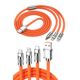 120W 3 İn 1 Uyumlu Silikon Şarj Kablosu Hızlı Şarj Kablosu