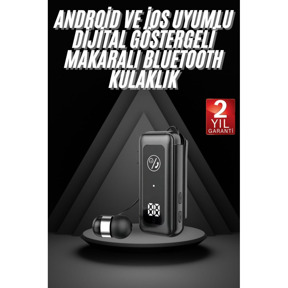 Makaralı Bluetooth Kulaklık Telefon Uyumlu Makaralı TF Kart Girişli Gü