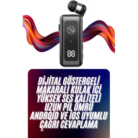 Makaralı Bluetooth Kulaklık Telefon Uyumlu Makaralı TF Kart Girişli Gü