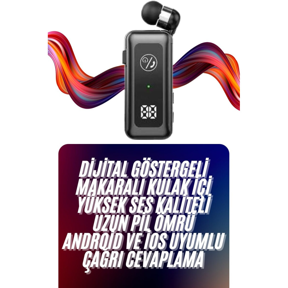 Makaralı Bluetooth Kulaklık Telefon Uyumlu Makaralı TF Kart Girişli Gü