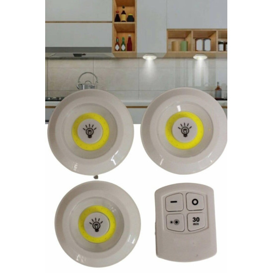 Kablosuz Pilli Işıldak Masa Lambası Mutfak Tezgah Altı Banyo Dolabı Do