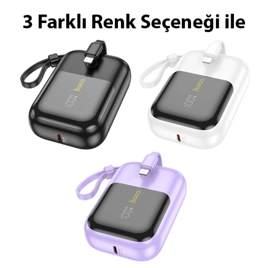 HOCO Q20 Fountain 10000mAh 22.5W+PD20W Dijital Göstergeli Kablolu Powe