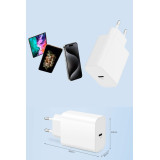 15/Pro/Pro Max 20W İOS Uyumlu Hızlı Şarj Aleti Adaptörlü Beyaz