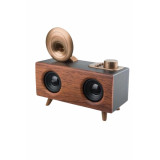 Bluetooth Nostalji Speaker Radyo Gramofon Ahşap Renk Vintage