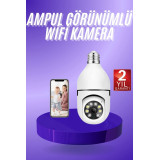 Güvenlik Kamerası Wi-Fi Özellikli 360 Derece Full Hd 1080p Ampül Kamer
