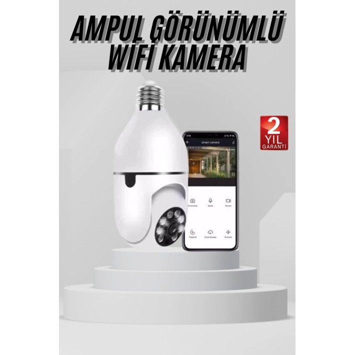Wifi Güvenlik Kamerası 360 Derece Dönebilen Harekete Duyarlı Gece Görü