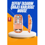 Kablosuz Mouse Fare Şarjlı Bluetooth Wireless Çift Modlu Sessiz