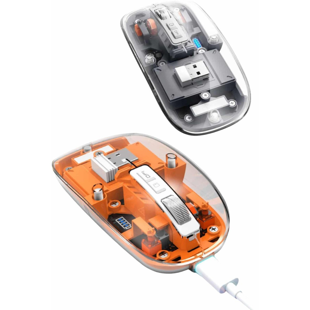 Kablosuz Mouse Fare Şarjlı Bluetooth Wireless Çift Modlu Sessiz
