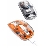 Mouse Fare Kablosuz Mouse Fare Şarjlı Bluetooth Sessiz 5 Tuşlu Şeffaf