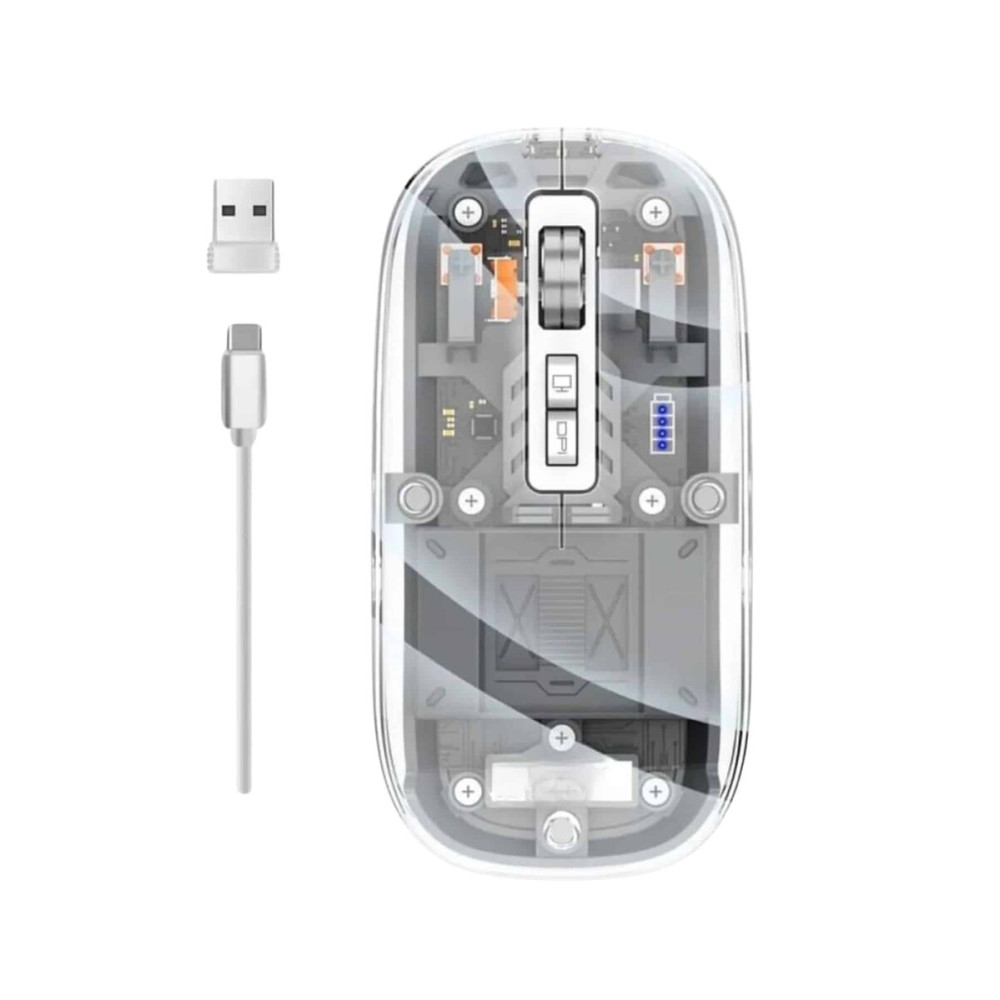 Kablosuz Mouse Fare Şarjlı Bluetooth Wireless Çift Modlu Sessiz