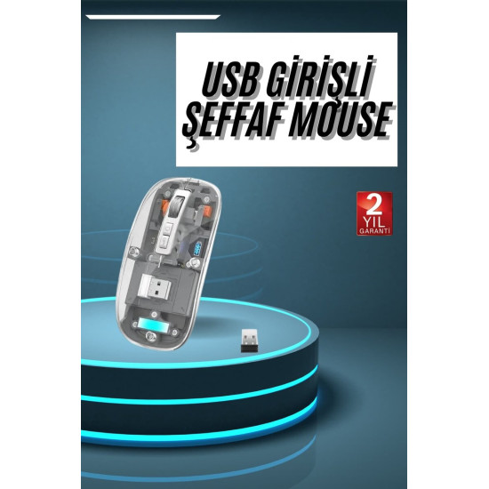 Kablosuz Sessiz Ergonomik ve Şarjlı Fare - Gelişmiş Çoklu Cihaz Desteğ