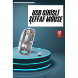 Kablosuz Mouse Fare Şarjlı Bluetooth Wireless Çift Modlu Sessiz
