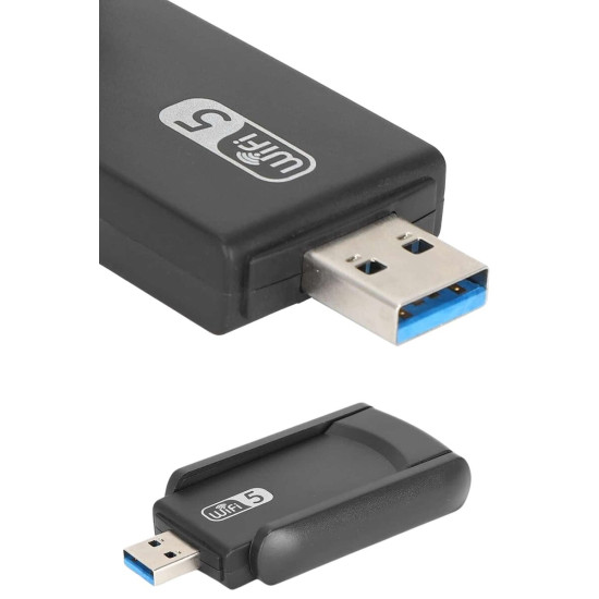 Wifi Adaptörü Bt5.0 Wifi 2'si Bir Arada Çift Bantlı Çift Anten