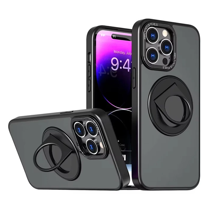 ALLY iPhone 15 Pro Max İçin Magsafe Uyumlu Yüzük Standlı Manyetik Sili