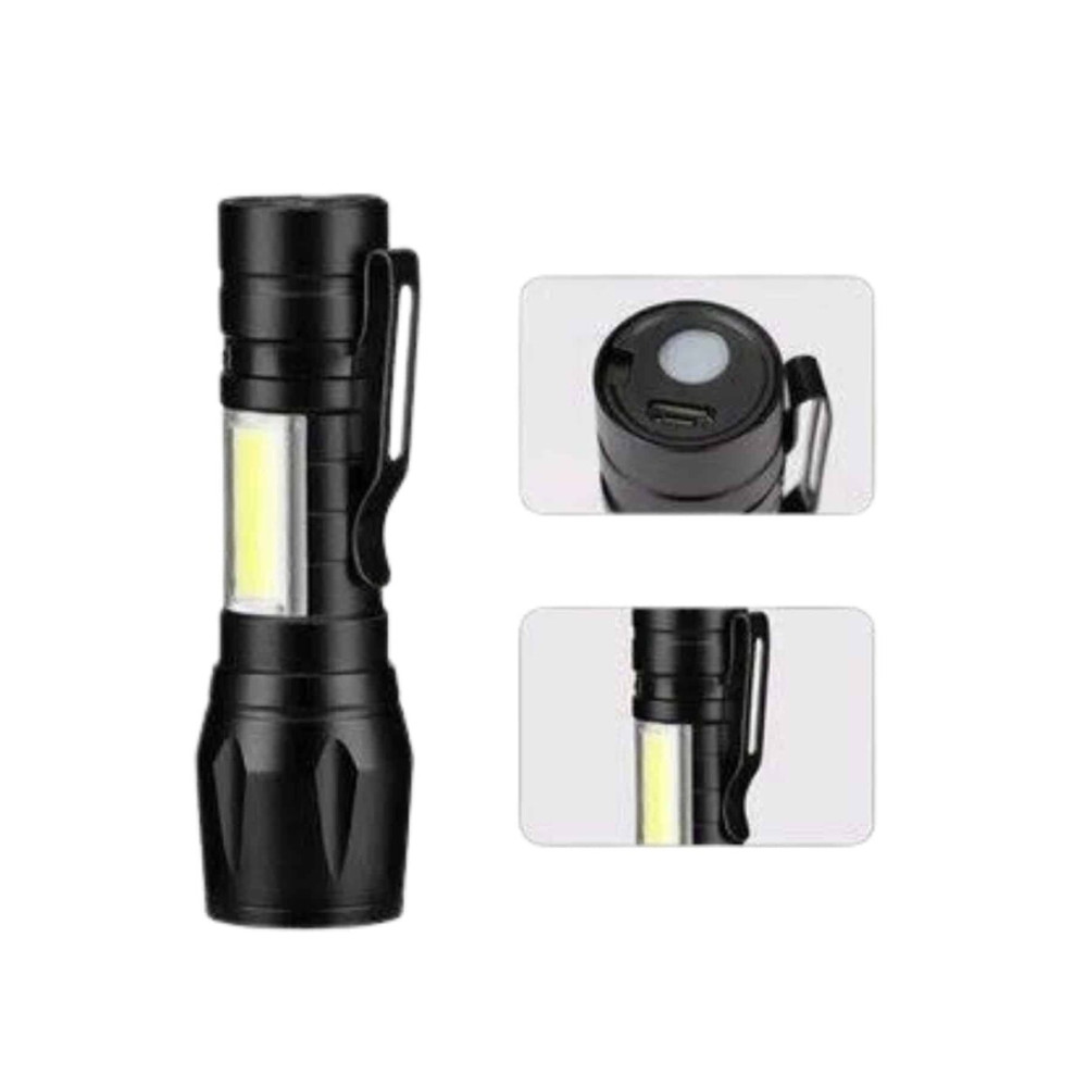 Taşınabilir Şarjlı LED Fener - 4 Modlu 2000LM Ayarlanabilir Odak