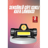 Kafa Lambası Çalışma Işığı Kafa Feneri Şarjlı Mıknatıslı Fenerli