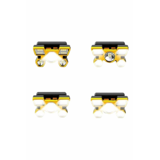 El Feneri Süper Kafa Lambası 4 Modlu 5 Led Kafa Feneri