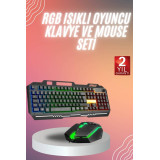 RGB Işıklı Gaming Oyuncu Klavye Q Klavye Mouse Hediyeli