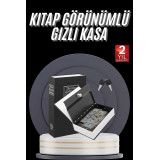 Kitap Görünümlü Gizli Kasa Büyük Boy Anahtarlı Kilitli Para Kasası