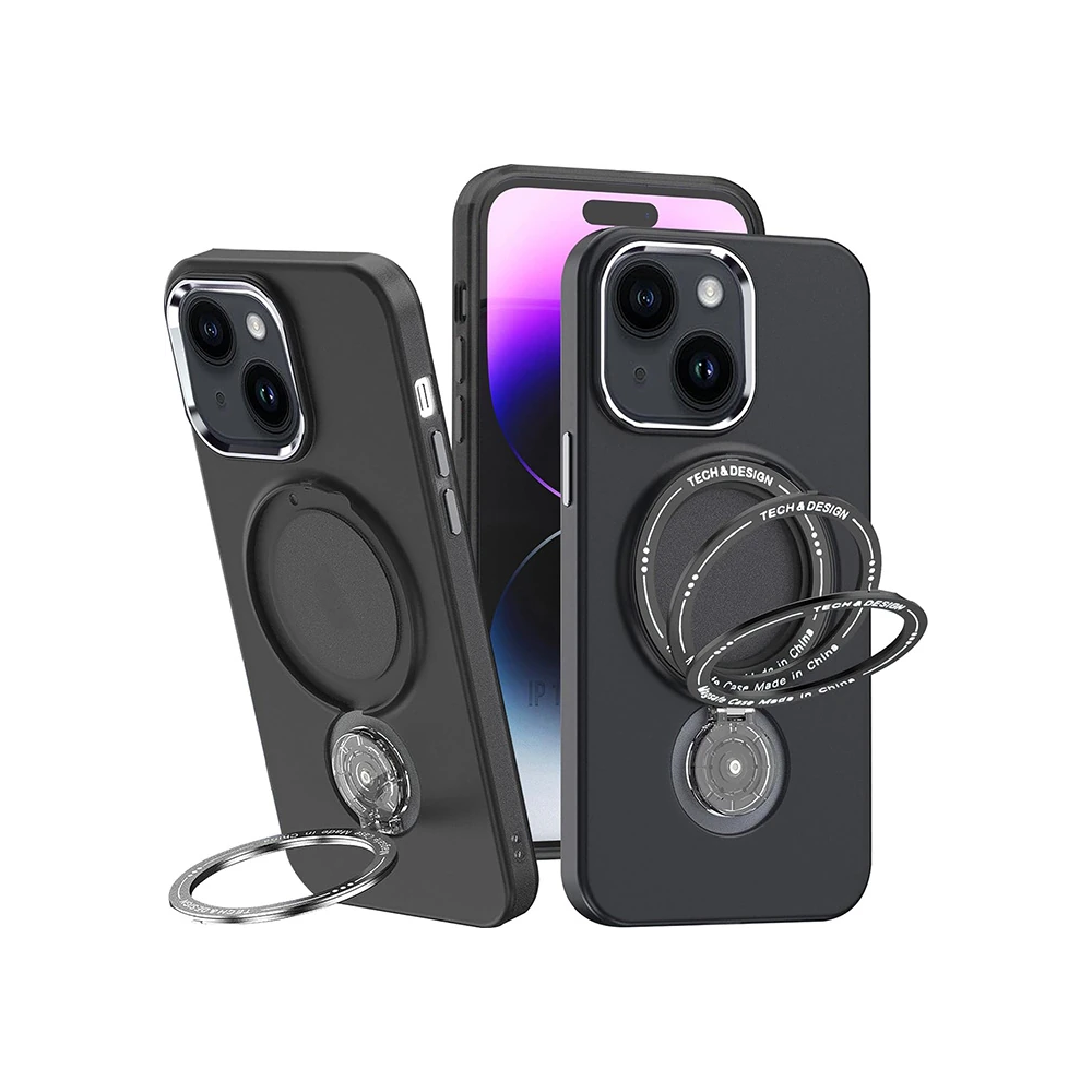 ALLY iPhone 15 Plus İçin Magsafe Uyumlu Standlı Manyetik Silikon Kılıf