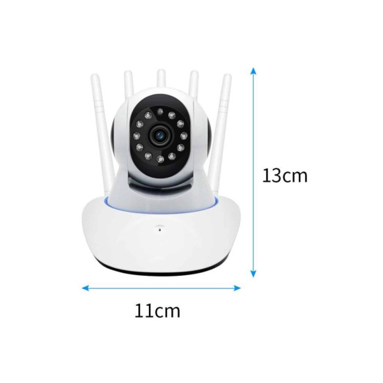 LED Aydınlatmalı 5 Antenli Motorlu 1080P Wifi Kamera Sensörlü
