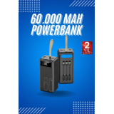 Powerbank Yüksek Kapasiteli 60.000 Mah Hızlı Şarj Şarj Özellikli Batar