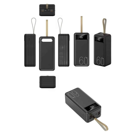 Powerbank Yüksek Kapasiteli 60.000 Mah Hızlı Şarj Şarj Özellikli Batar