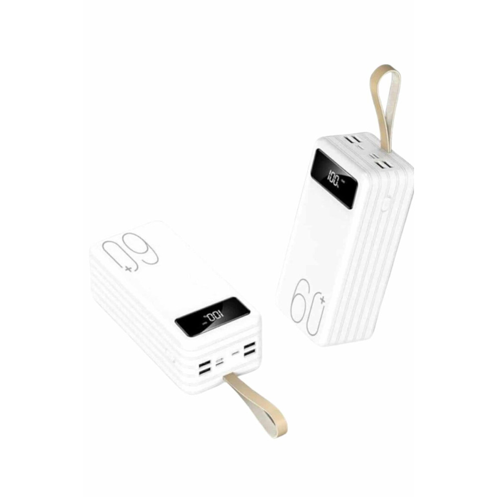 Powerbank 60.000 Mah Taşınabilir Şarj Hızlı El Fenerli Dijital Gösterg