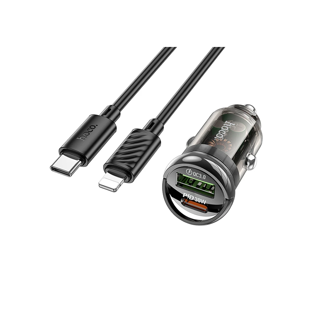 HOCO Z53A Vision PD30W Type-C + USB QC3.0 Girişli Araç Çakmaklık Hızlı