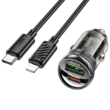HOCO Z53A Vision PD30W Type-C + USB QC3.0 Girişli Araç Çakmaklık Hızlı