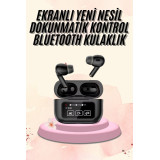 Kulak İçi Bluetooth Kulaklık Ekranlı Müzik Dinleme Çağrı Cevaplama Siy