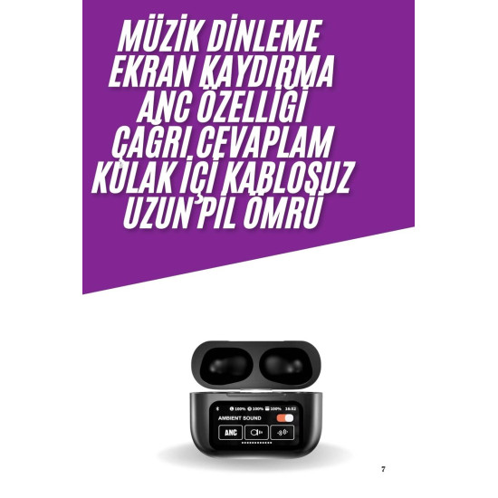 Kablosuz Bluetooth Kulaklık Pro Yeni Nesil Dokunmatik Kontrol
