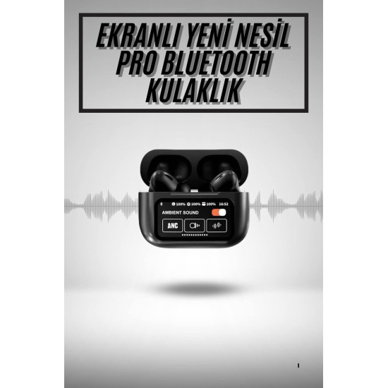 2.Nesil Pro Ekranlı Sesli Görüşme Yapabilen Kablosuz Bluetooth Kulaklı