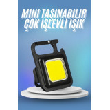 Işıldak USB Şarjlı Cep El Feneri Taşınabilir Mini Led Işık Çok Fonksiy