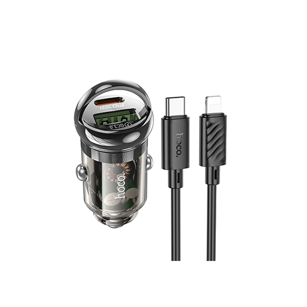 HOCO Z53A Vision PD30W Type-C + USB QC3.0 Girişli Araç Çakmaklık Hızlı
