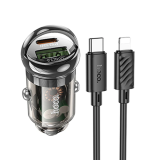HOCO Z53A Vision PD30W Type-C + USB QC3.0 Girişli Araç Çakmaklık Hızlı