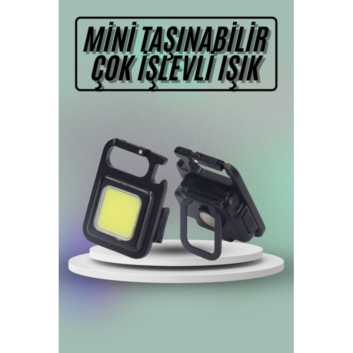 Mıknatıslı Parlak Led Işık 3 Fonksiyonlu Şarj edilebilir Ledli Mini Ta