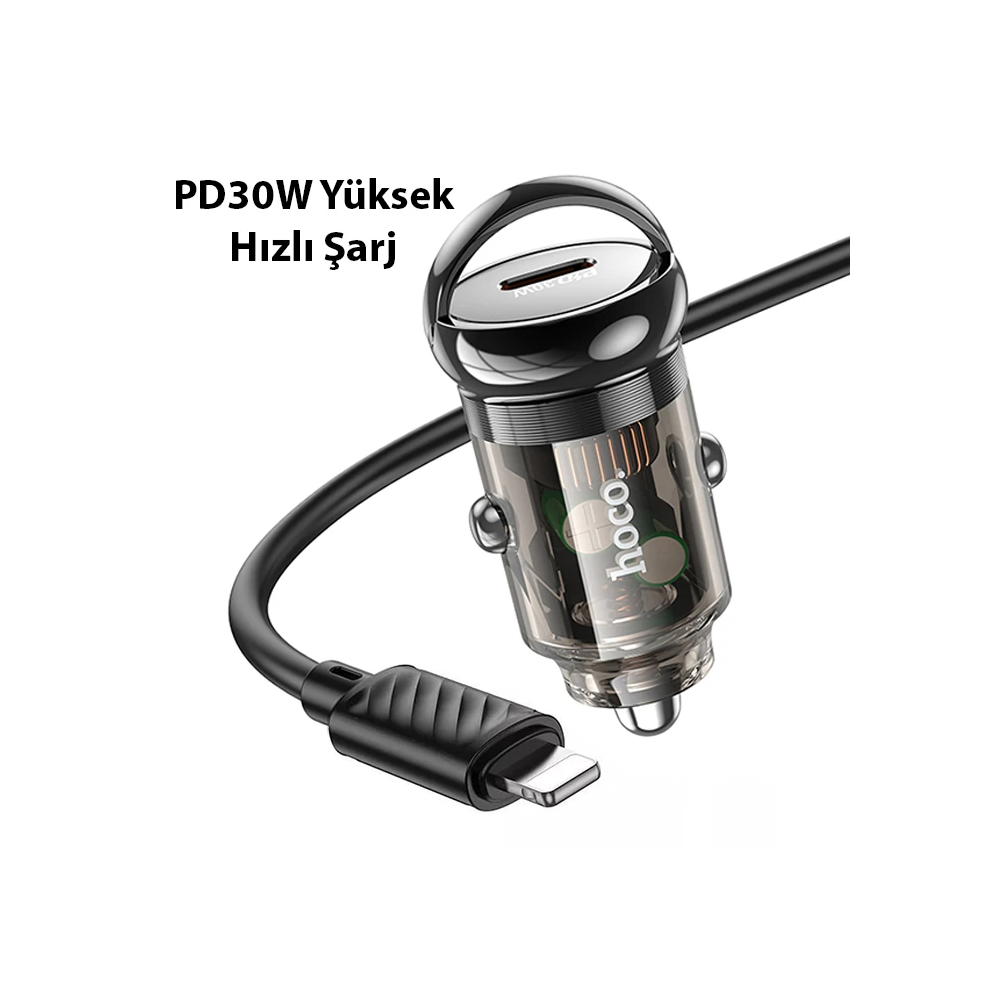 HOCO Z53 Sight Single PD30W Type-C Girişli Araç Çakmaklık Hızlı Şarj A
