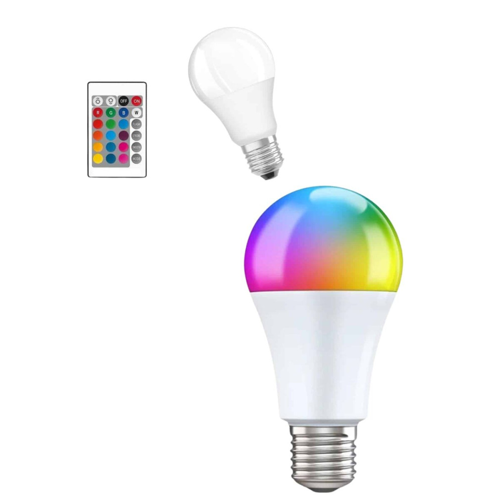 Ayarlanabilir Parlaklık RGB Led Ampul Beyaz Lamba Ve Renkli Ampul