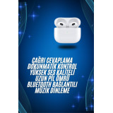 3.Nesil İOS Android Uyumlu Bluetooth 5.0 Beyaz Çağrı Cevaplama