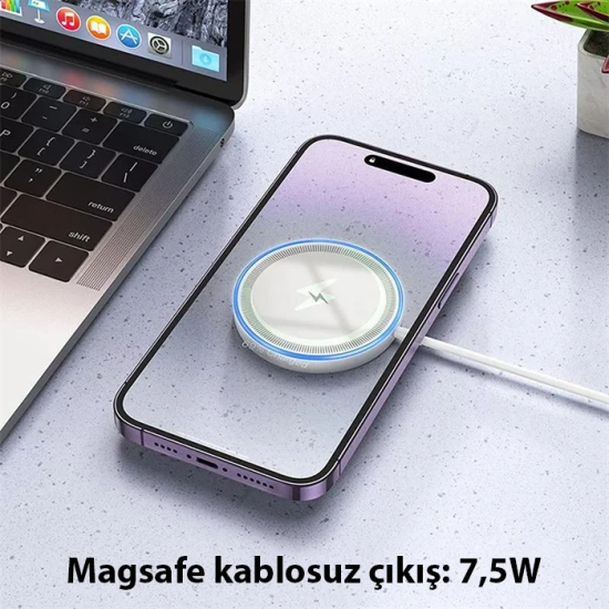 HOCO CW53 15W Magsafe Kablosuz Wireless Stand Hızlı Şarj Cihazı